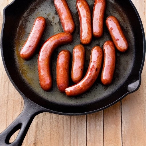 Sizzling sausage and cabbage skillet fresh off the grill