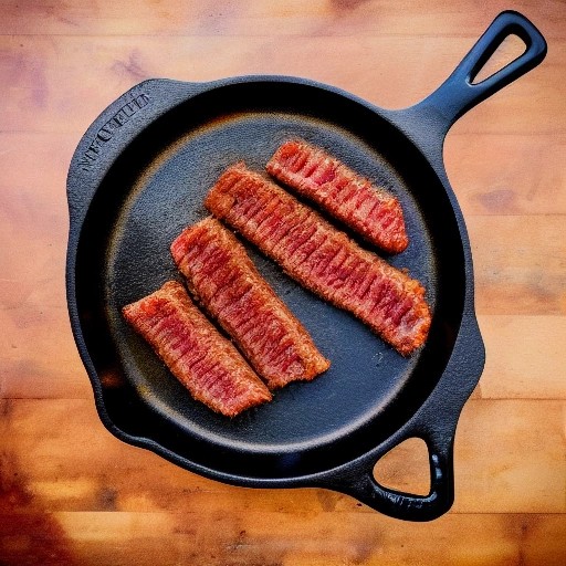 Crispy corned beef hash skillet cooked over a campfire grill