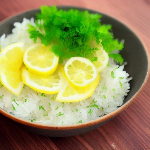 Fresh lemon tuna rice bowl served outdoors near an RV.