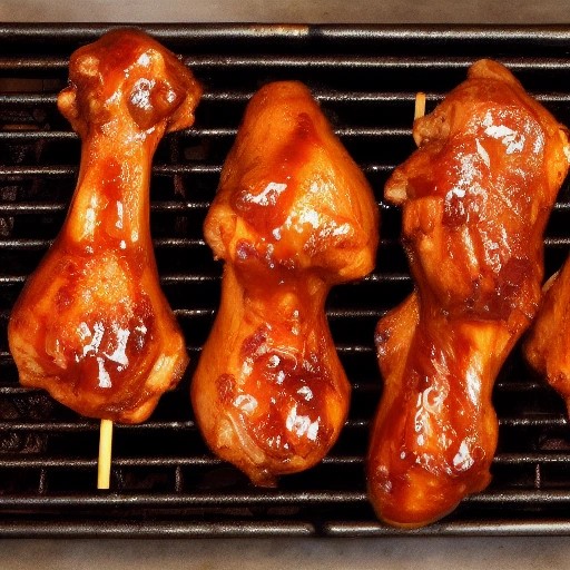 Finger licking barbecue chicken drumsticks cooked in a foil pack.
