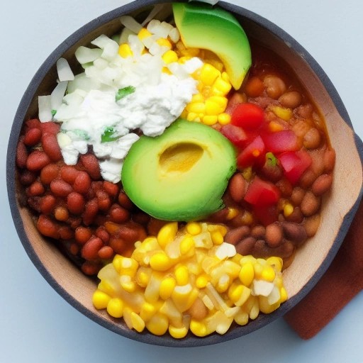 No-cook bean taco bowl packed with protein for quick dining.