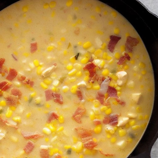 Easy One Skillet Chicken and Corn Chowder on the Grill