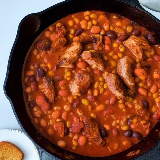 Easy Pantry Only RV Bean Chili Skillet Meal