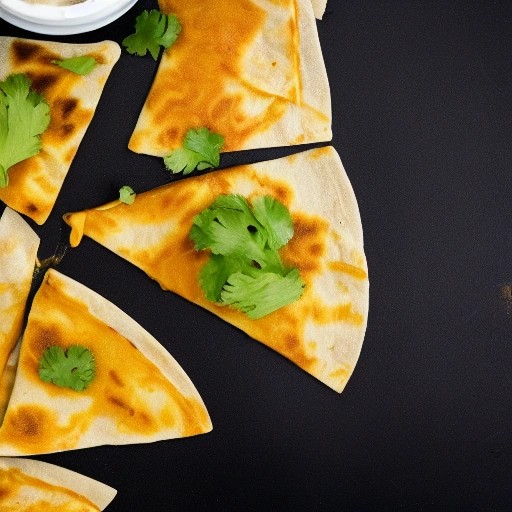 Crispy air fryer chicken quesadilla wrap with melted cheese.