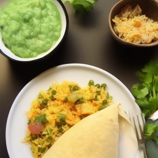 Tex-Mex chicken and rice burrito skillet cooked on a camper stove