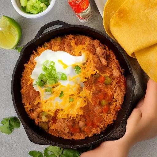 Easy Tex-Mex Chicken Burrito Skillet Recipe