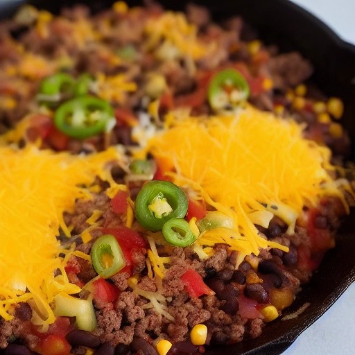 One Skillet Beef and Bean Taco Skillet Dinner on the Grill