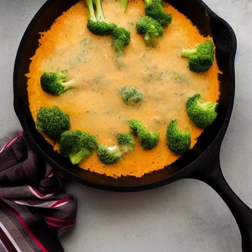 Easy one-skillet cheesy chicken and broccoli cast iron dinner.