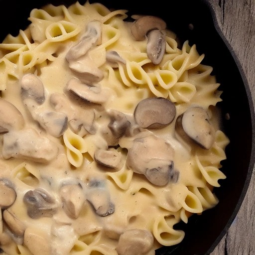 One Skillet Creamy Chicken Mushroom Pasta