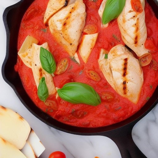 One Skillet Creamy Tomato Basil Chicken Pasta on the Grill