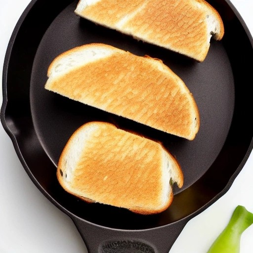 Crispy golden tuna melt sandwiches prepared in a cast iron skillet.