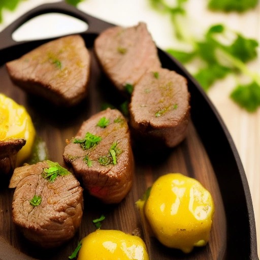 Juicy garlic butter beef steak bites served fresh in an RV setup.