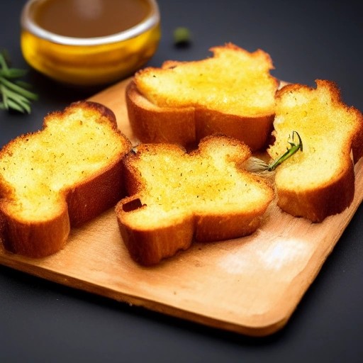 Crispy golden air fryer garlic bread toast ready to serve.