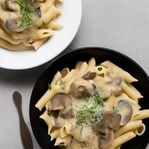 RV Pantry Only Creamy Mushroom Pasta Bowl with Smoky Grilled Chicken