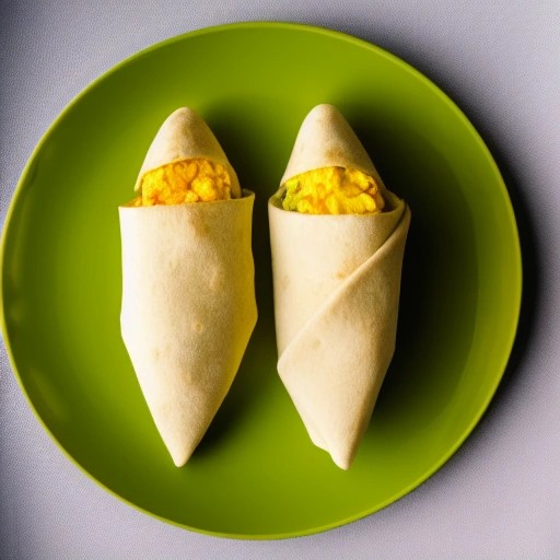 Satisfying egg burrito wrap for a quick RV roadside meal.