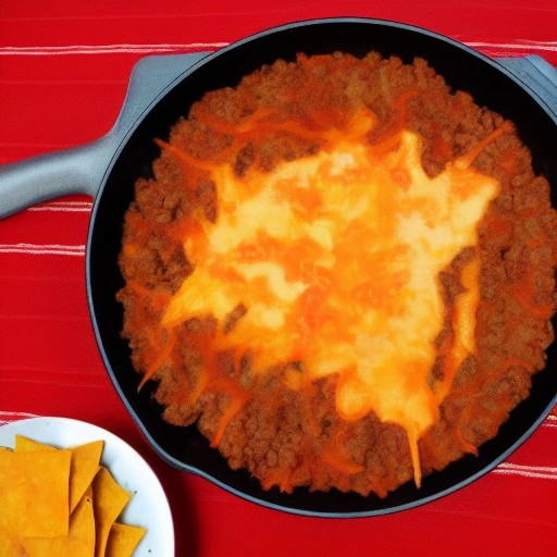 Tex-Mex ground beef enchilada skillet cooked on an RV gas stove