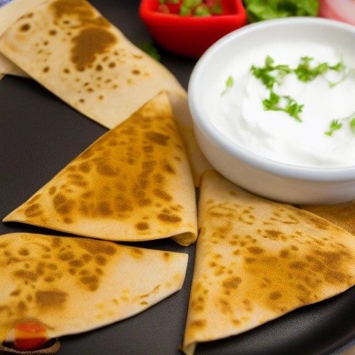 Crispy Tex-Mex ground beef quesadilla cooked in an RV skillet