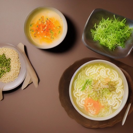 Upgraded ramen noodle bowl with vegetables and sesame seeds.