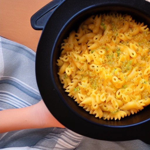 Easy Campfire Cheeseburger Macaroni in a Dutch oven
