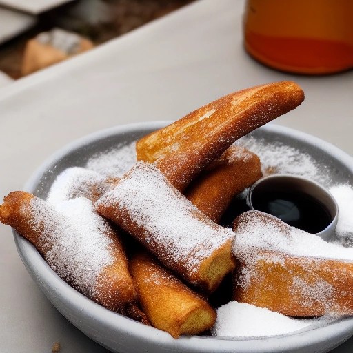 Crispy cinnamon French toast sticks cooked on a griddle.