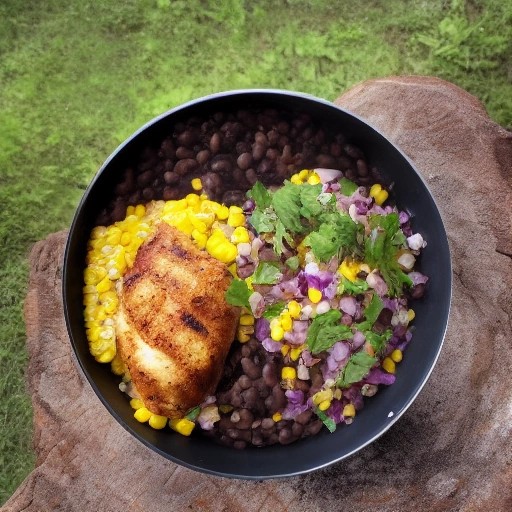 High Protein RV Chicken and Black Bean Bowl