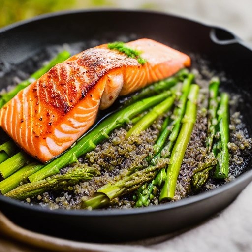 High Protein RV Salmon and Quinoa Skillet Meal