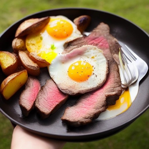 High Protein RV Steak Egg Breakfast Skillet