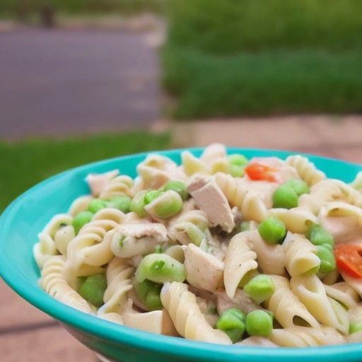 No cook canned chicken pasta salad ideal for hot camping days